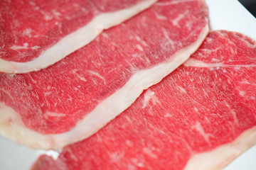 Slide Beef tenderloin for grill food