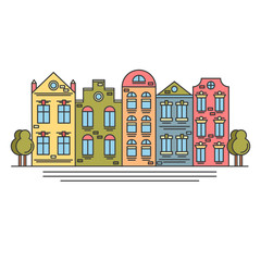 City facade vector illustration