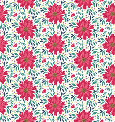 floral floer seamless vector pattern