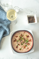 Bowl of clam chowder