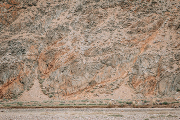 brown rocks mountain. Large boulders stones rocks of Mongolia