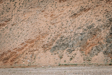 brown rocks mountain. Large boulders stones rocks of Mongolia