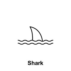 Shark icon. Element of summer holiday icon. Thin line icon for website design and development, app development. Premium icon