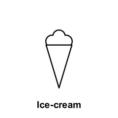 Ice-cream icon. Element of summer holiday icon. Thin line icon for website design and development, app development. Premium icon