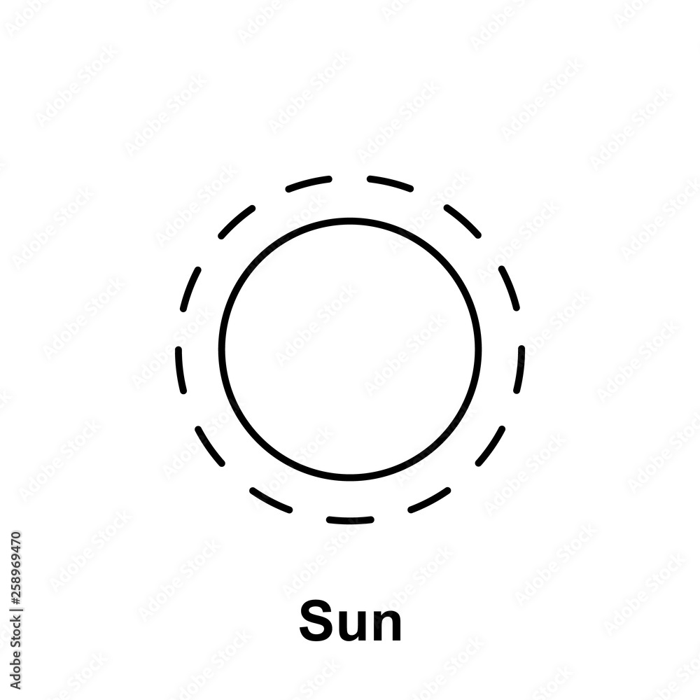 Poster sun icon. element of summer holiday icon. thin line icon for website design and development, app dev