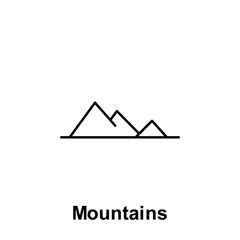 Mountains icon. Element of summer holiday icon. Thin line icon for website design and development, app development. Premium icon