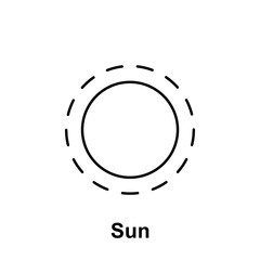 Sun icon. Element of summer holiday icon. Thin line icon for website design and development, app development. Premium icon