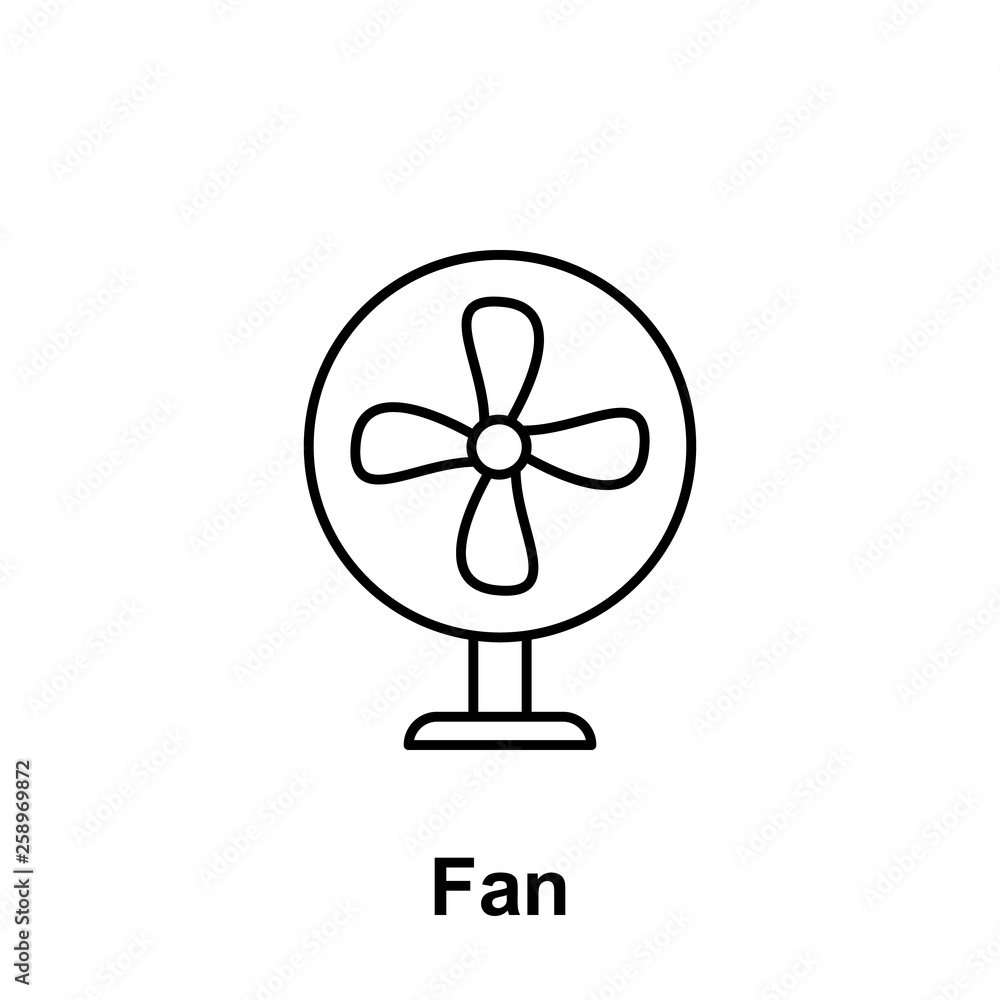 Poster fan icon. element of summer holiday icon. thin line icon for website design and development, app dev