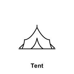 Tent icon. Element of summer holiday icon. Thin line icon for website design and development, app development. Premium icon