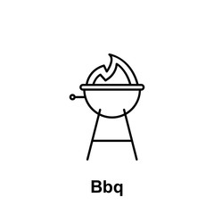 Bbq icon. Element of summer holiday icon. Thin line icon for website design and development, app development. Premium icon