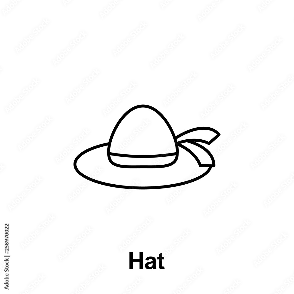 Poster hat icon. element of summer holiday icon. thin line icon for website design and development, app dev