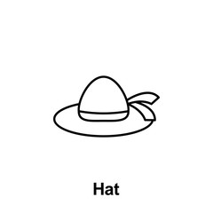 Hat icon. Element of summer holiday icon. Thin line icon for website design and development, app development. Premium icon