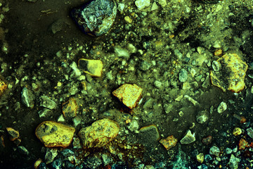 Abstract fantastic texture. Color stone and water. The flowing liquid. Acid swill. Surface of the space planet. .