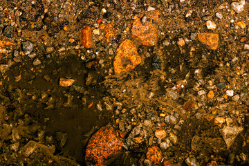 Abstract fantastic texture. Color stone and water. The flowing liquid. Acid swill. Surface of the space planet. .