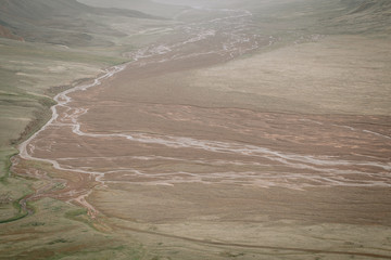 dry mountain river flowing brook