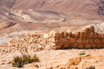 Masada fortress, ancient fortification in Israel situated on top of an isolated rock plateau