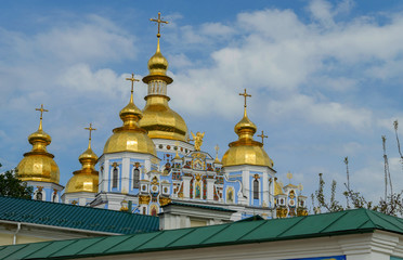 Fototapeta na wymiar St. Michael's Golden-domed Cathedral, Easter 2017,