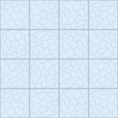 Blue marble ceramic tile seamless pattern. Vector background.