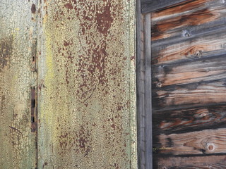 Details of old rusty locomotives close-up, texture.