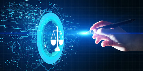Fototapeta na wymiar Labor Law Lawyer Legal Business Internet Technology Concept