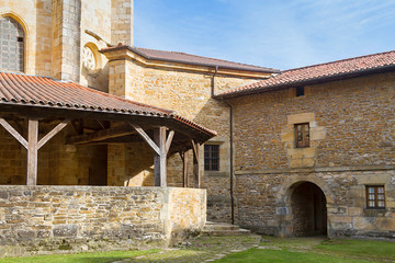 Bolibar town and Zenarruza monastery in Vizcaya, Spain