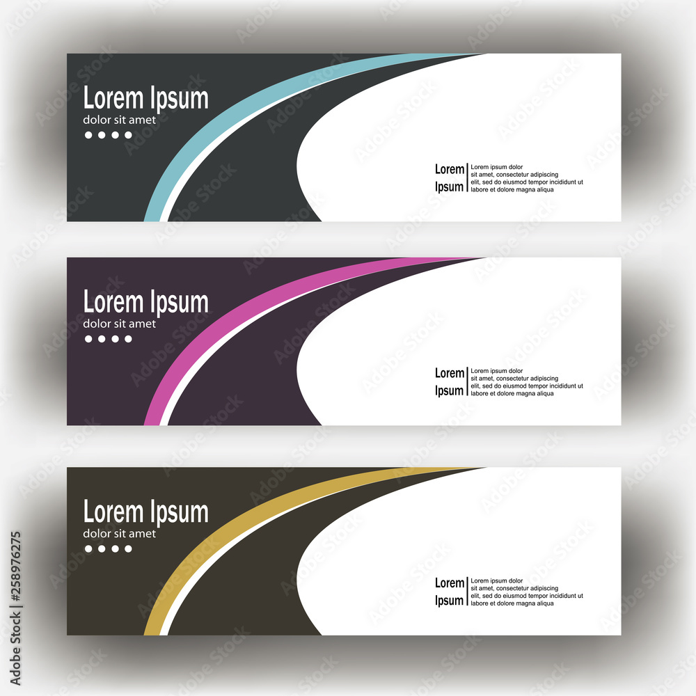 Wall mural abstract geometric design banner web template. banner web design vector template
