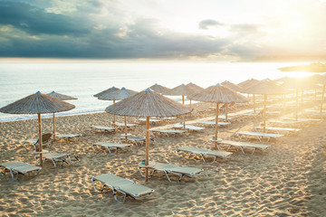 Summer sea beach background. Vacation and holidays concept