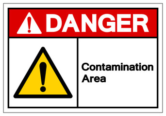 Danger Contamination Area Symbol Sign ,Vector Illustration, Isolate On White Background Label .EPS10