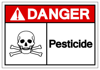 Danger Pesticide Symbol Sign ,Vector Illustration, Isolate On White Background Label .EPS10