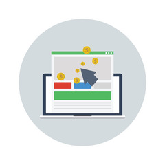 Pay Per Click internet marketing concept