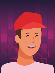 man portrait cartoon avatar