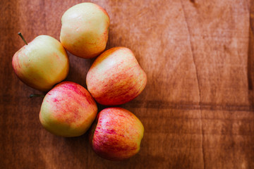 apples in brown place