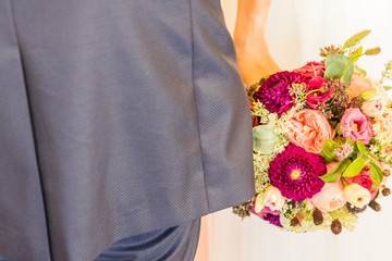 bridal bouquet the day of the wedding
