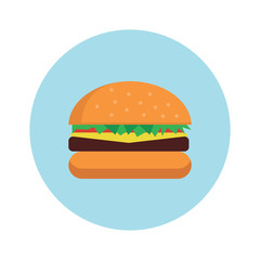 Flat style vector hamburger icon.