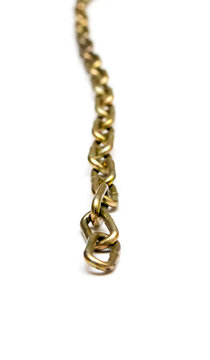 Chain on a white isolated background. Vertical format_