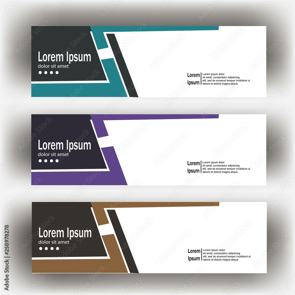 Wall mural abstract geometric design banner web template. banner web design vector template