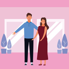 couple avatar cartoon character