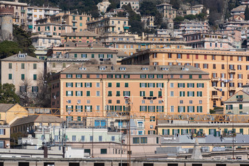 Fototapeta na wymiar panoramic view of the city of Genoa