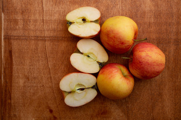 apples in brown place