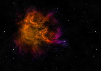 Small part of an infinite star field. 3D rendering