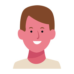 Obraz premium Boy smiling face cartoon