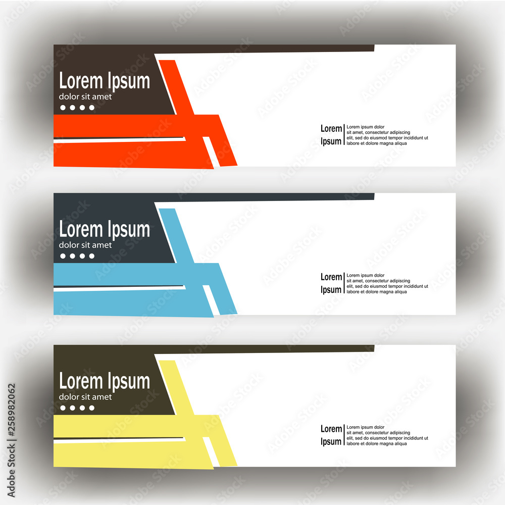 Wall mural abstract geometric design banner web template. banner web design vector template