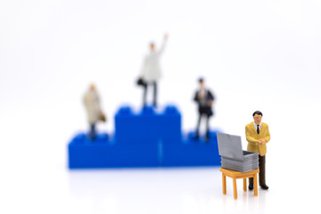 Miniature people : Counting votes from people, image use for Elections, Announcements, Candidates...