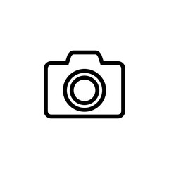 Camera Icon in trendy flat style isolated on grey background. Camera symbol for your web site design