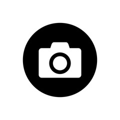 Camera Icon in trendy flat style isolated on grey background. Camera symbol for your web site design