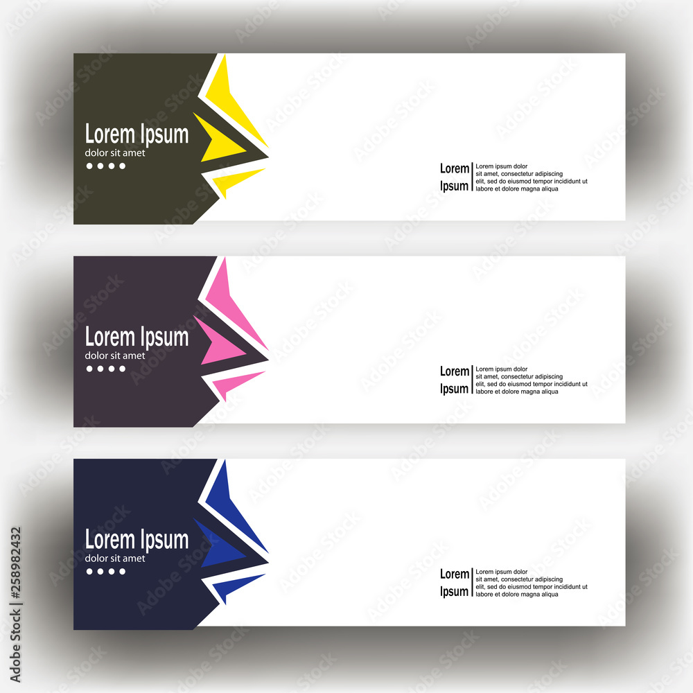 Wall mural abstract geometric design banner web template. banner web design vector template