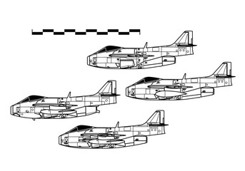 SAAB J.29 TUNNAN. Outline drawing
