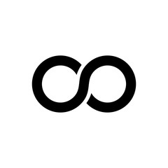 infinity icon vector. loop icon