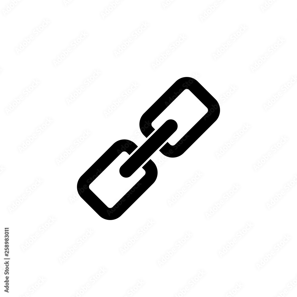 Poster link icon vector. hyperlink chain symbol