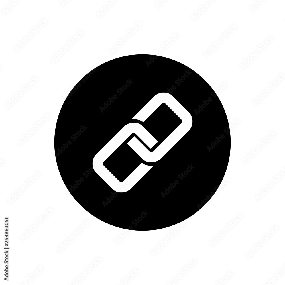 Poster link icon vector. hyperlink chain symbol